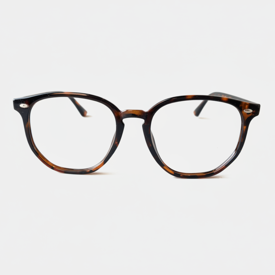 Tortoiseshell glasses side view with light background